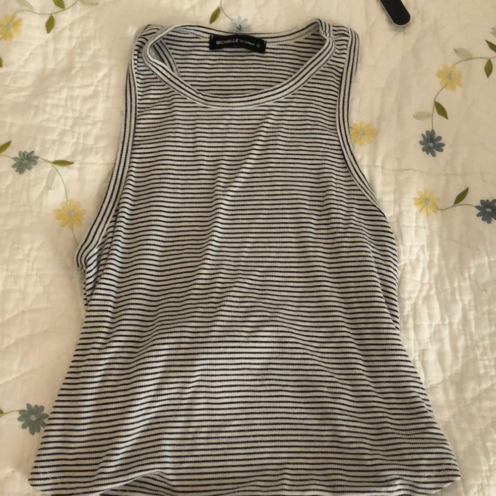 White and black striped shirt